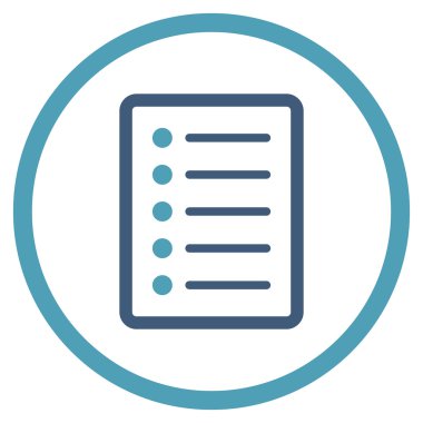 Liste sayfa düz vektör simgesi