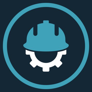 Geliştirme kask düz vektör simgesi