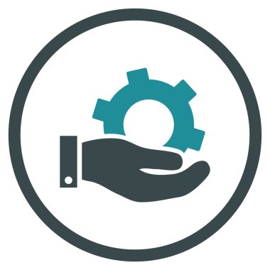 Hizmet düz vektör simgesi