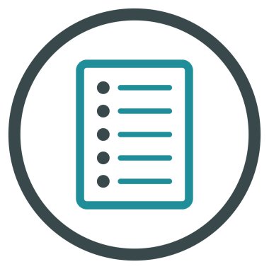 Liste sayfa düz vektör simgesi