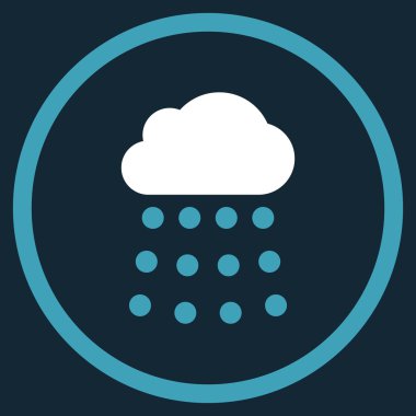 Yağmur bulutu düz vektör simgesi