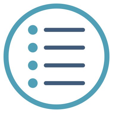 Öğeleri düz vektör simgesi