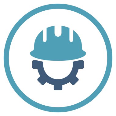 Geliştirme işçisi düz vektör simgesi