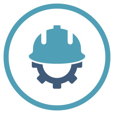 Geliştirme kask düz vektör simgesi