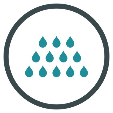 Damla düz vektör simgesi