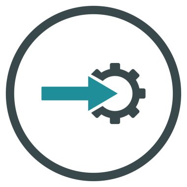 COG Tümleştirme düz vektör simgesi