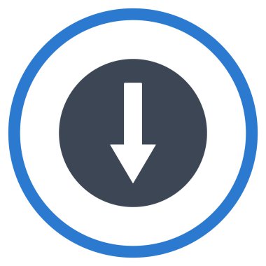 Yuvarlak ok düz vektör simgesi