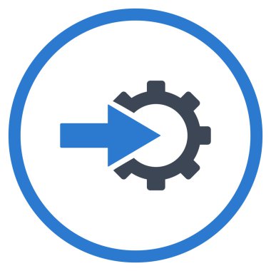 COG Tümleştirme düz vektör simgesi