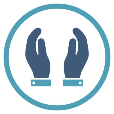 Bakım el düz vektör simgesi