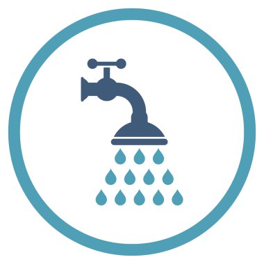 Duş musluk düz vektör simgesi