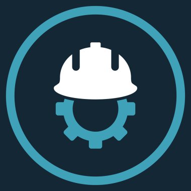 Geliştirme kask düz vektör simgesi