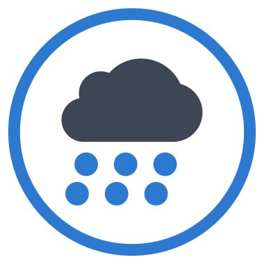 Yağmur bulutu düz vektör simgesi