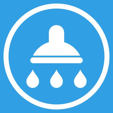 Duş düz vektör simgesi