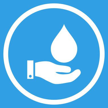 Su hizmet düz vektör simgesi