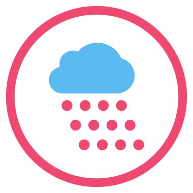 Yağmur bulutu düz vektör simgesi