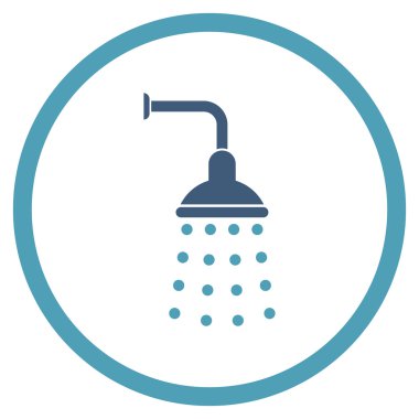 Duş düz vektör simgesi