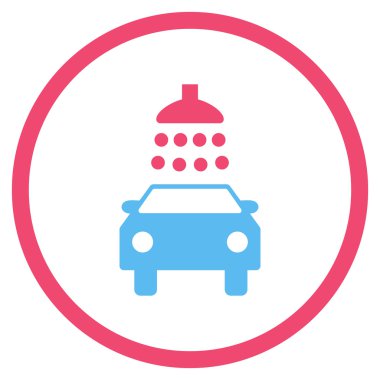 Araba duş düz vektör simgesi