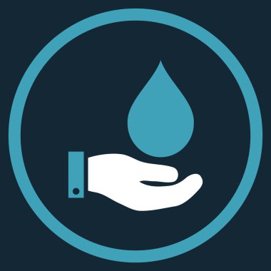 Su hizmet düz vektör simgesi