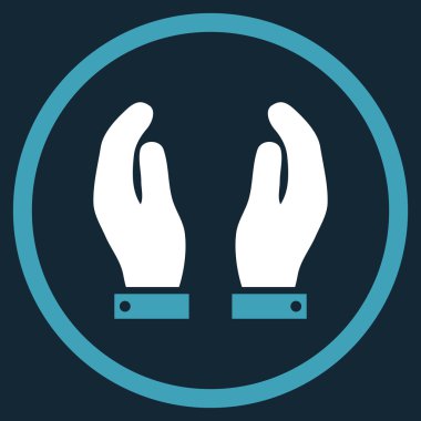 Bakım el düz vektör simgesi