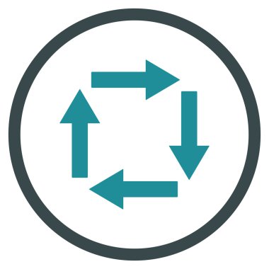 Dolaşım oklar düz vektör simgesi