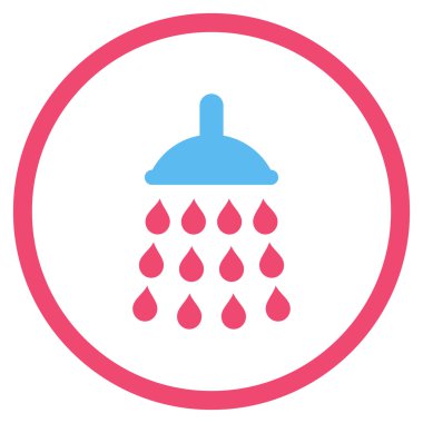 Duş düz vektör simgesi