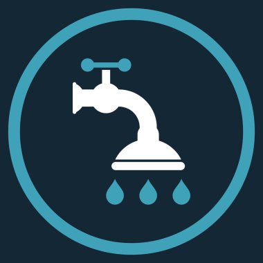 Duş musluk düz vektör simgesi