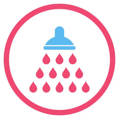 Duş düz vektör simgesi