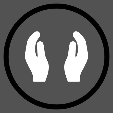 Bakım el düz vektör simgesi