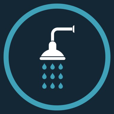 Duş düz vektör simgesi