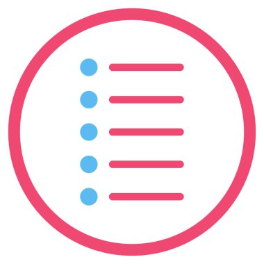 Öğeleri düz vektör simgesi