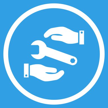 Hizmet düz vektör simgesi