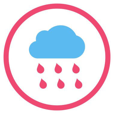 Yağmur bulutu düz vektör simgesi