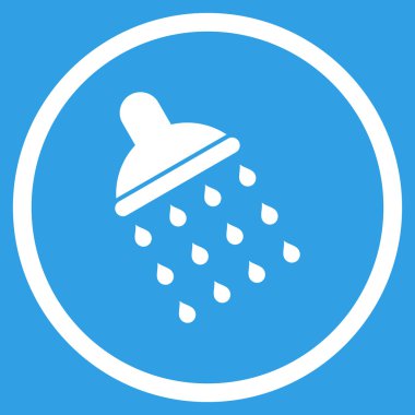 Duş düz vektör simgesi