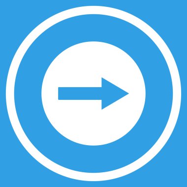 Sağ yuvarlak ok düz vektör simgesi