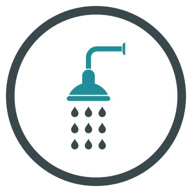 Duş düz vektör simgesi