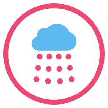 Yağmur bulutu düz vektör simgesi