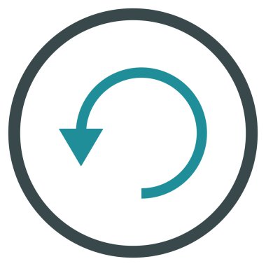 Saatin tersi yönde düz vektör simge döndürmek