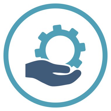 Hizmet düz vektör simgesi