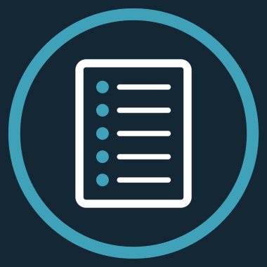 Liste sayfa düz vektör simgesi