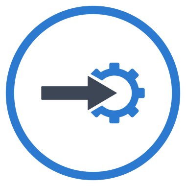 COG Tümleştirme düz vektör simgesi