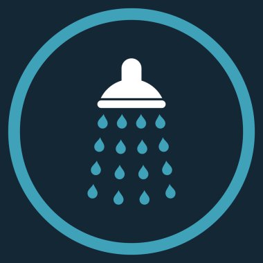 Duş düz vektör simgesi