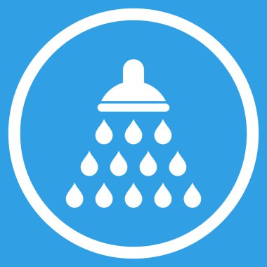 Duş düz vektör simgesi