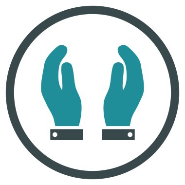 Bakım el düz vektör simgesi