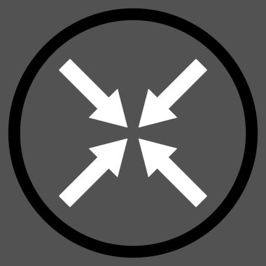 Merkezi oklar düz vektör simgesi