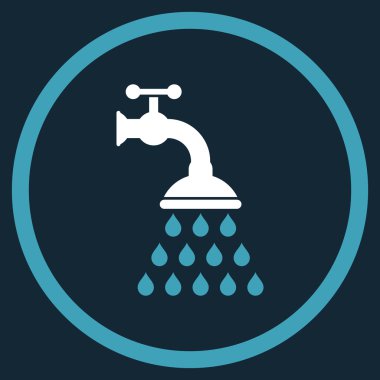 Duş musluk düz vektör simgesi