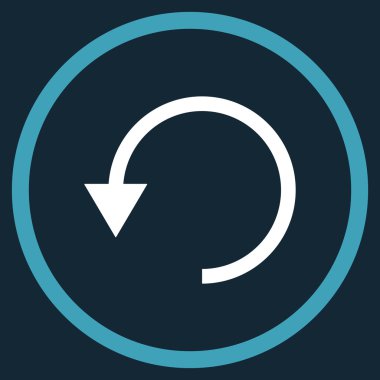 Saatin tersi yönde düz vektör simge döndürmek