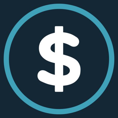 Dolar düz vektör simgesi