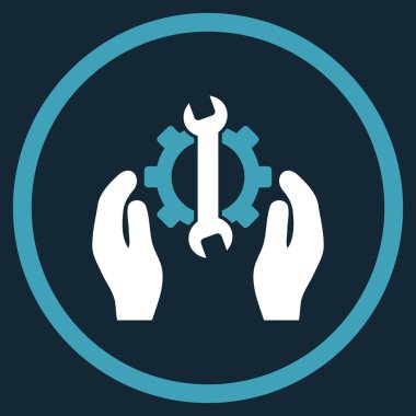 Onarım hizmeti düz vektör simgesi