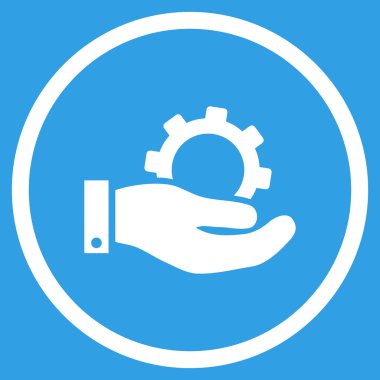 Hizmet düz vektör simgesi