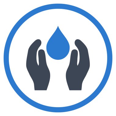 Su bakımı düz vektör simgesi